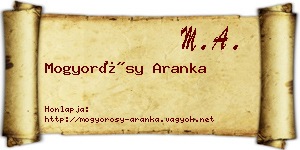 Mogyorósy Aranka névjegykártya